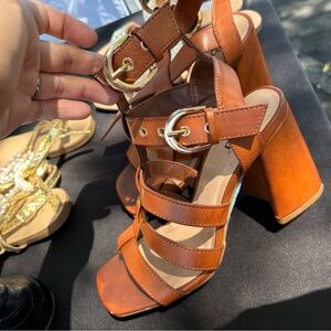 Leather Sandal Heels